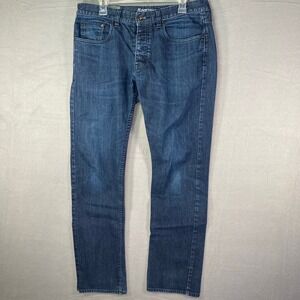 Jack‎ Threads Mens Slim Fit Blue Jeans 34x34 Button Fly Denim Casual